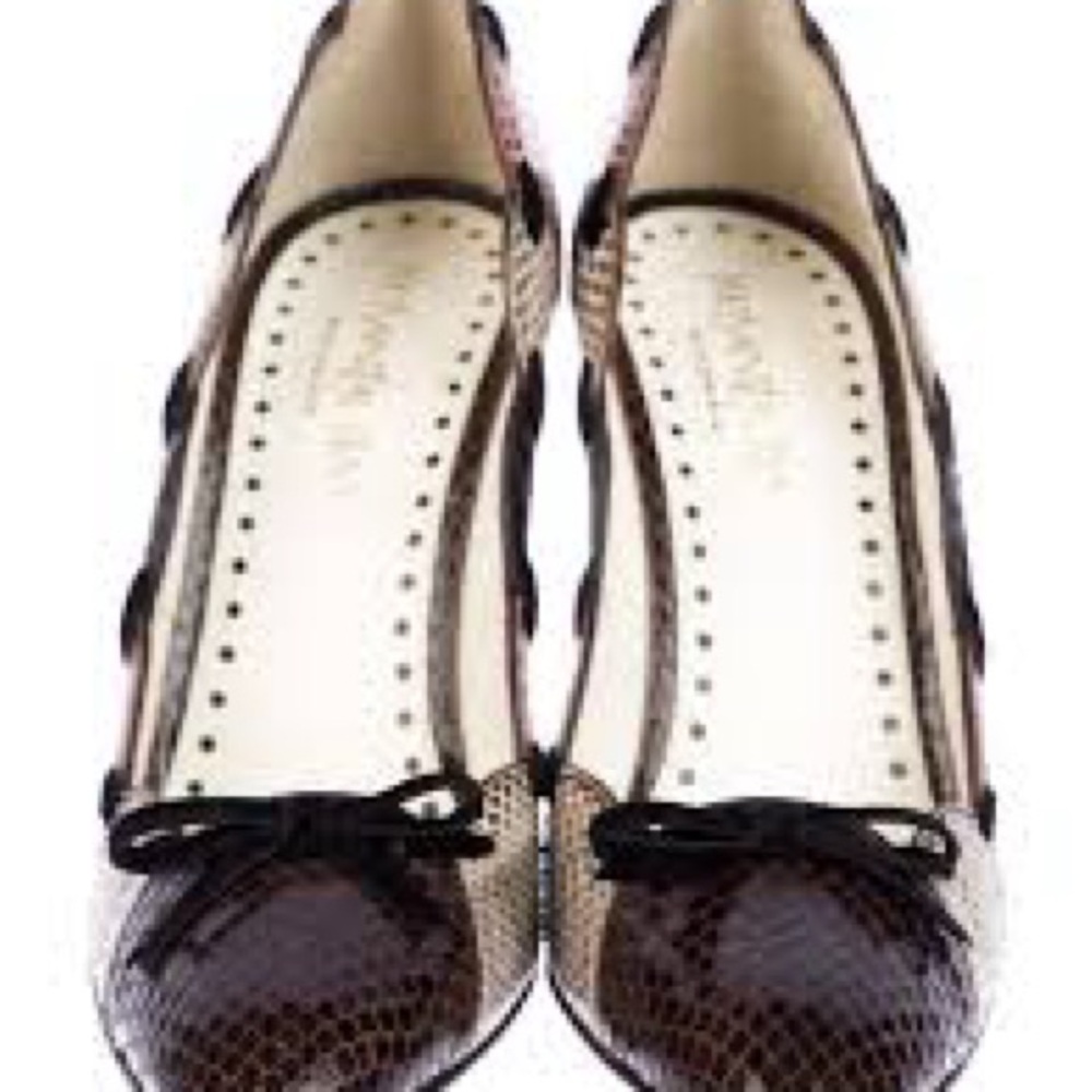 Tom Ford for Yves Saint Laurent Colour block python heels